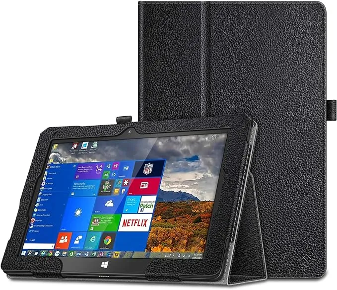 Fintie Case for Fusion5 Windows 10 FWIN232 Plus S1 / FWIN232 PRO S1 Tablet [Not for FWIN232 S2] - Folio Protective Stand Cover with Auto Wake/Sleep (Black)