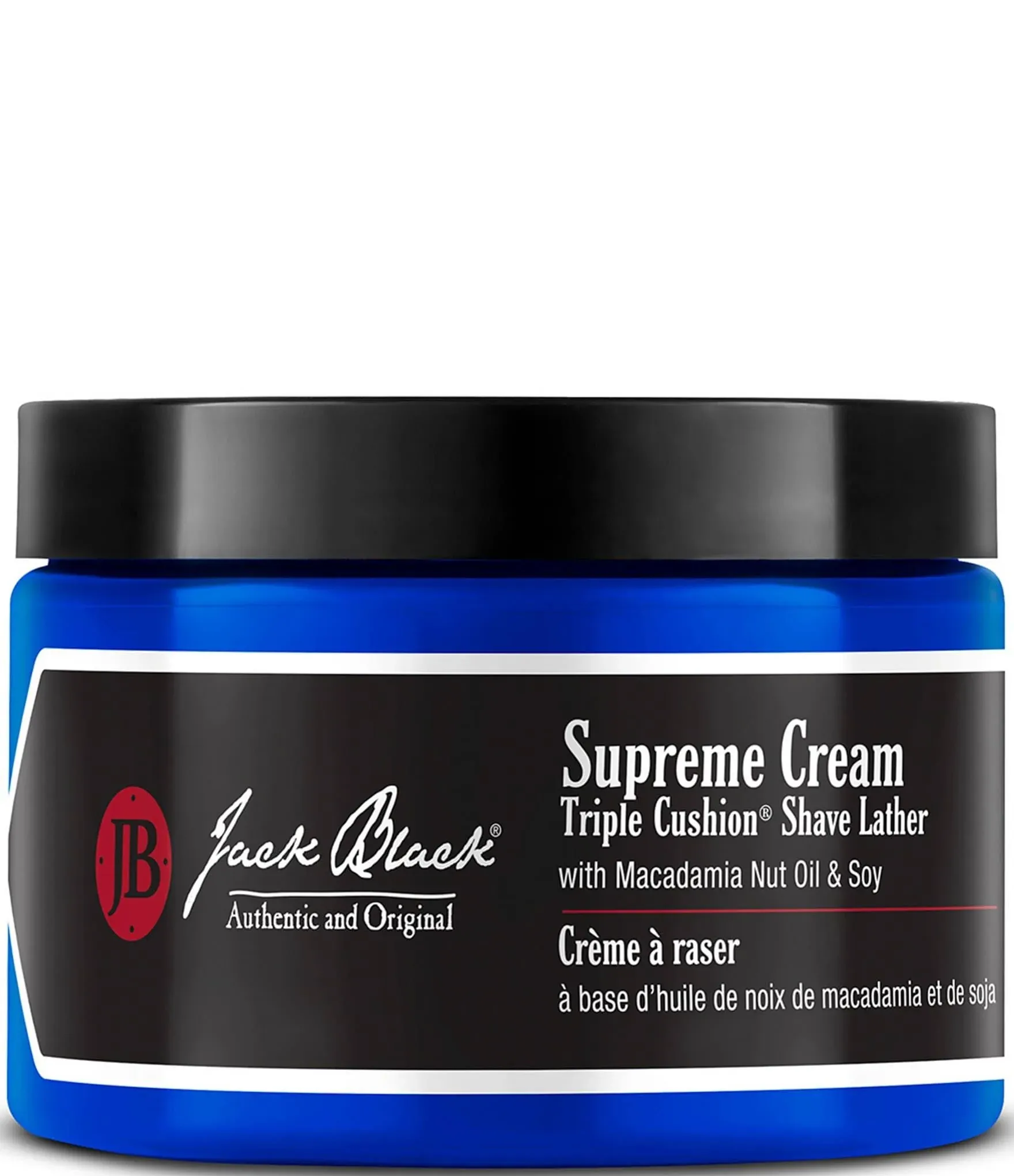 Jack Black Men's Supreme Cream Triple CushionÂ® Shave Lather with Macadamia Nut Oil & Soy