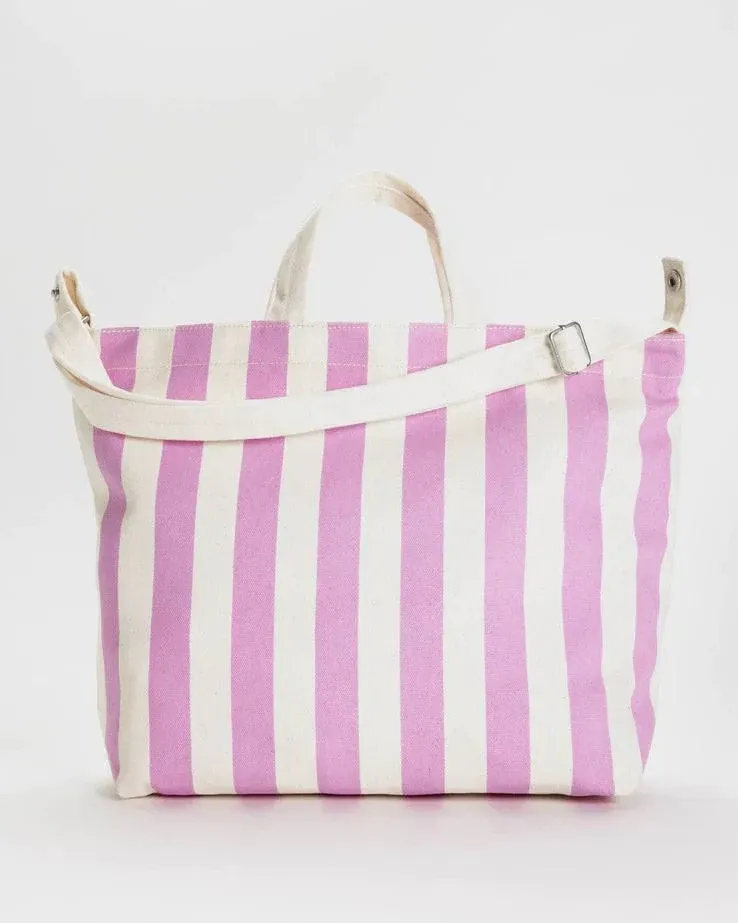 Baggu - Horizontal Zip Duck Bag Pink Awning Stripe