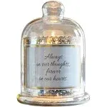 Creative Brands Mercury Glass Cloche Dome Candle Holder, 5.5 x 7-Inches, Always