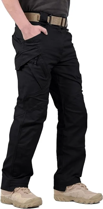 LABEYZON Men's Outdoor Work Military Tactical Pants Lightweight Rip-Stop Casual Cargo Pants Men