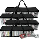  CD Storage Bags () - Transparent PVC Media Storage - Water Resistant CD 4 Pack