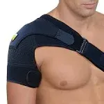 FIGHTECH Shoulder Brace for Torn Rotator Cuff - 4 Sizes - Shoulder Pain Relief, Support and Compression - Sleeve Wrap for Shoulder Stability and