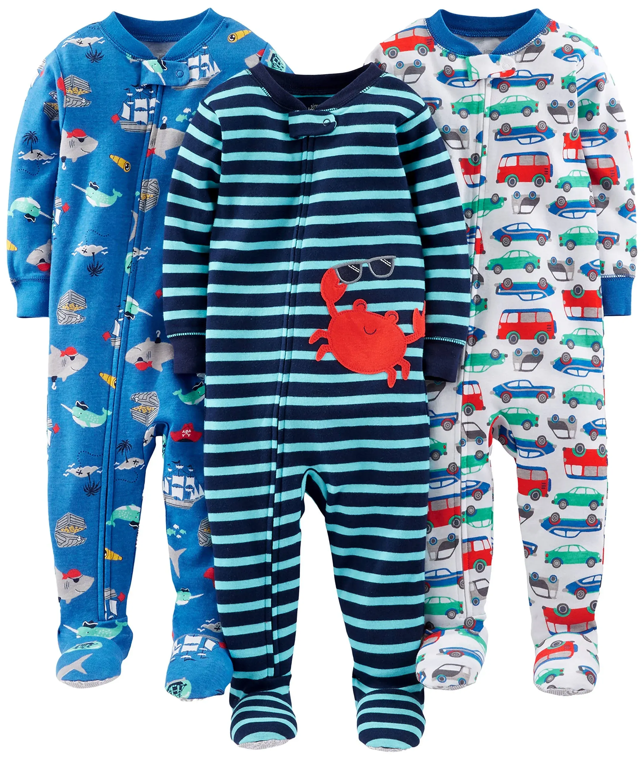 Simple Joys by Carter's Baby Boys', Crab/Sea Creatures/Cars,  Size Toddler 5.0