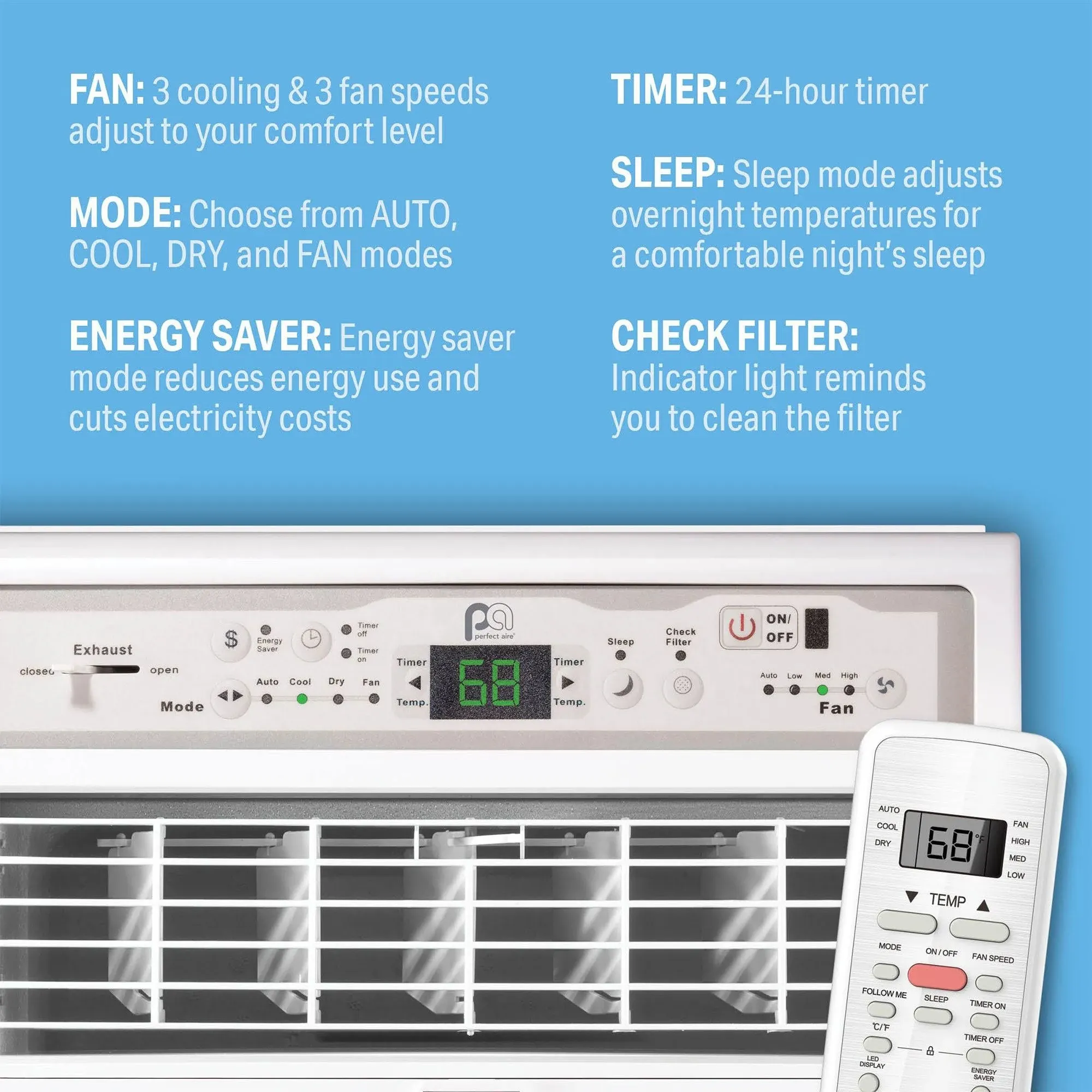 Casement Slider Window Air Conditioner 10,000 BTU