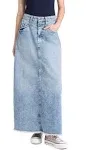 Free People Come As You Are Denim Maxi Skirt (Medium Wash, 4)