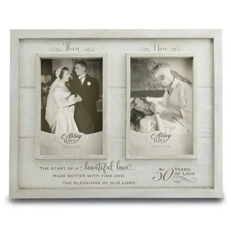 Frame-50th Anniversary-Then and Now (Holds 4" x 6" Photo)