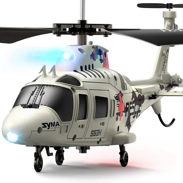 SYMA S53H RC Helicopter Rescue Remote Control Helicopter with Dazzling Night Flights,Unique Simulation Design, Low Battery Reminder, Altitude Hold, Perfect Helicopter Toys Gift for Boys and Enthusiast