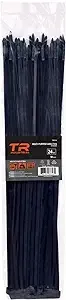 TR Industrial Multi-Purpose UV Resistant Natural Cable Ties, 8 inches, 100 Pack