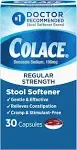 Colace Regular Strength Stool Softener 30 Capsules