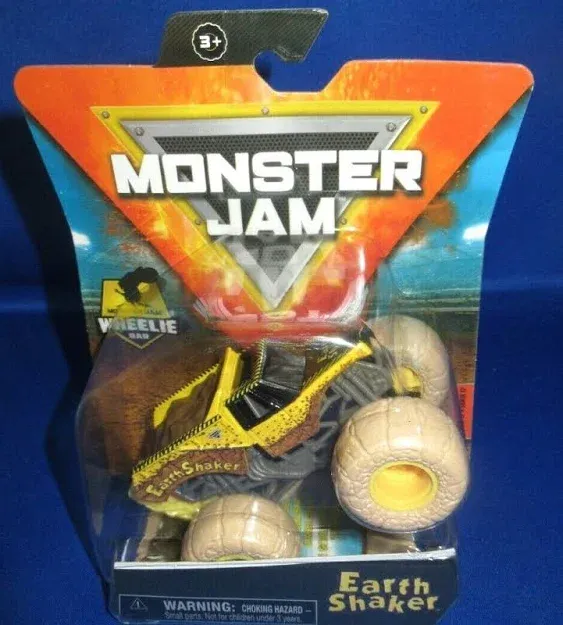 Monster Jam, Official Earth Shaker Monster Truck, Die-Cast Vehicle, Elementals Trucks Series, 1:64 Scale