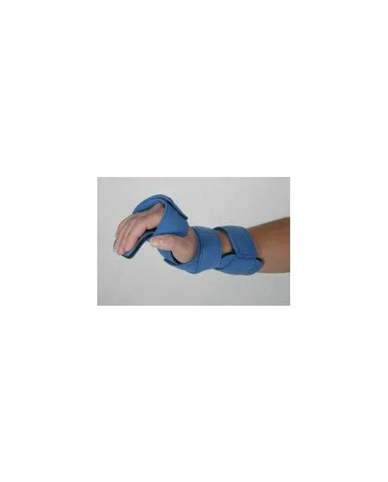 Wrist / Hand Splint with Finger Separators Comfyprene™ Metal / Neoprene Left Hand Light Blue One Size Fits Most