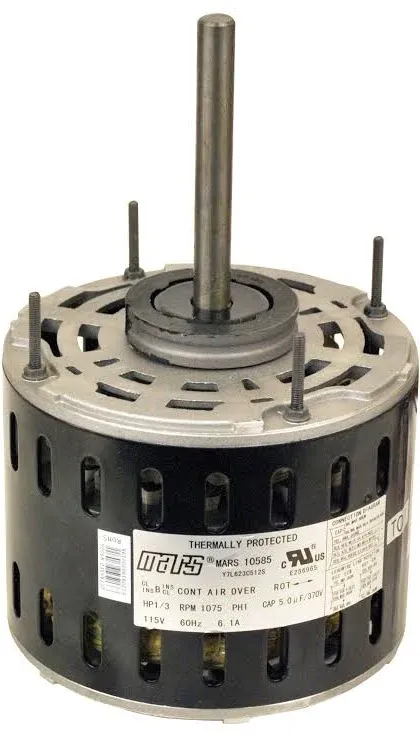 Mars Direct Drive Blower Motor 10586 1/3 HP 208/230 3 Speed 1075 RPM Reversible