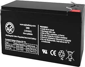 AJC Duracell DURA12-8F2 Sealed Lead Acid Replacement Battery 8Ah, 12V, F2