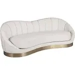 Shelly Cream Velvet Sofa