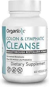 Organixx Colon & Lymphatic Supplements - Detox Cleanse Capsule with Probiotics ...