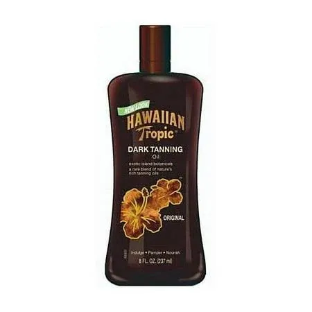 Hawaiian Tropic Dark Tanning Oil, Original - 8 oz (Pack of 2)