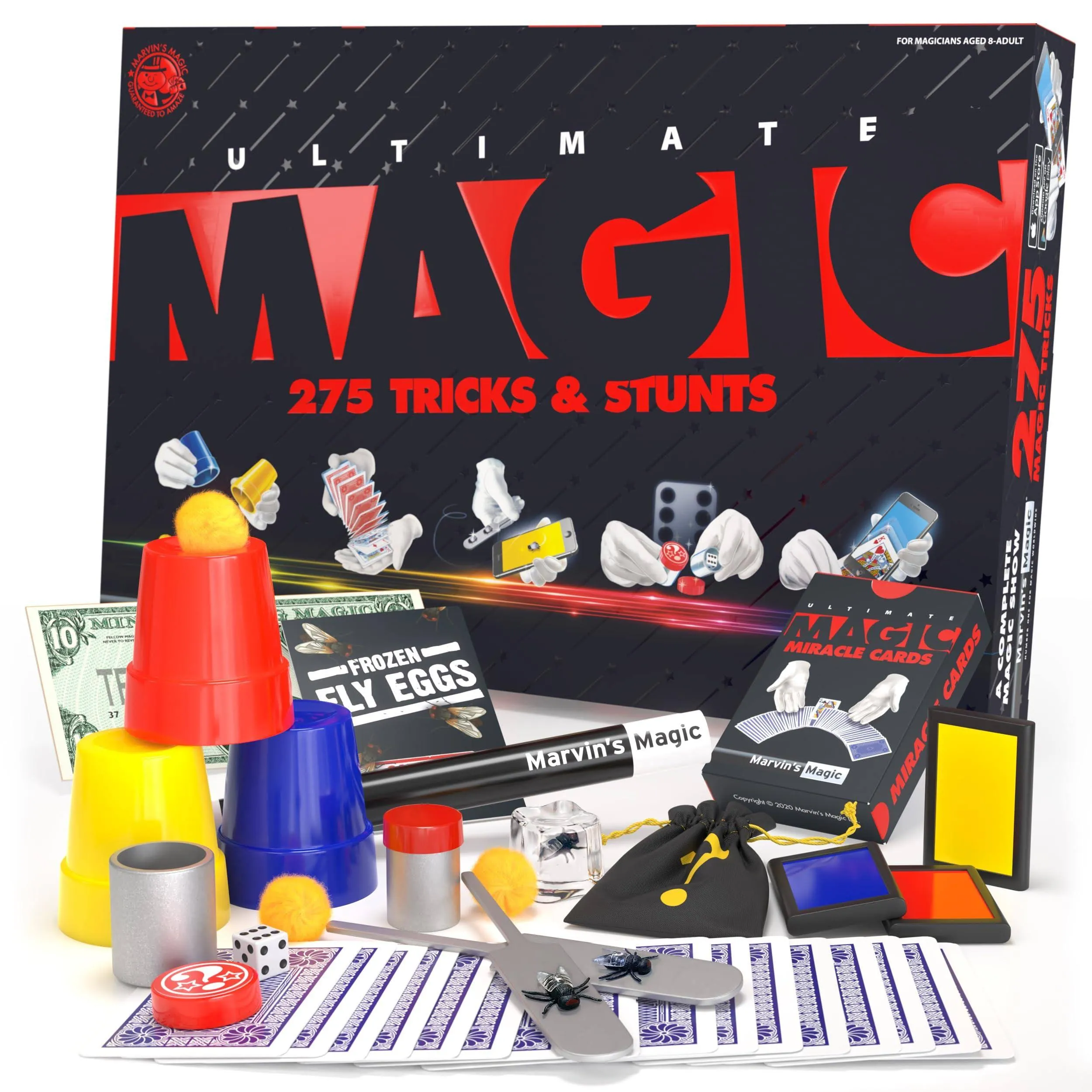 Marvin's Magic - 275 Ultimate Magic Tricks - Magic Set - Kids Toys for Birthday 275 Mind-Blowing Magic Tricks Included - Age 8+