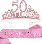 50 & Fabulous sash and tiara