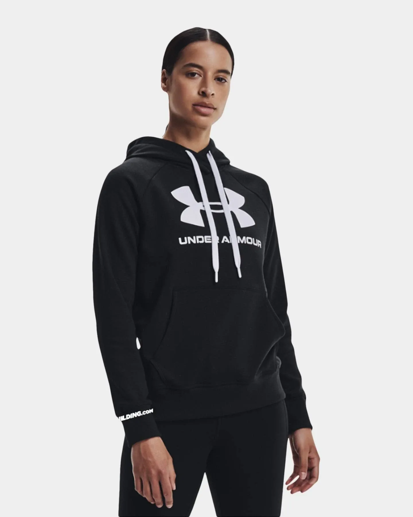 Under Armour Women's Rival Fleece Logo Hoodie - Black - S