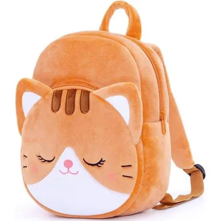 Kids Backpack Toddler Backpacks Stuffed Animal Cat Toys Small Backpack Gray 9.5&#034;