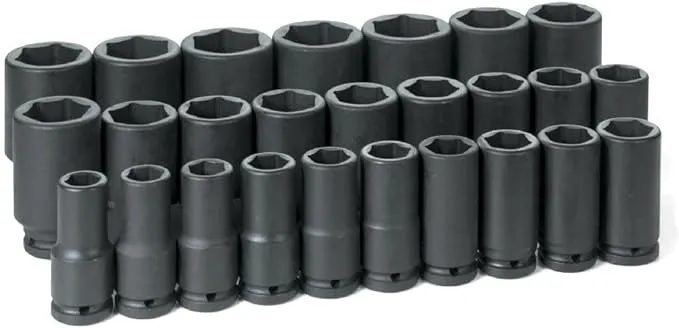 Grey Pneumatic 8026MD - 3/4" Drive 26 Deep Piece Metric Master Set 19-50mm