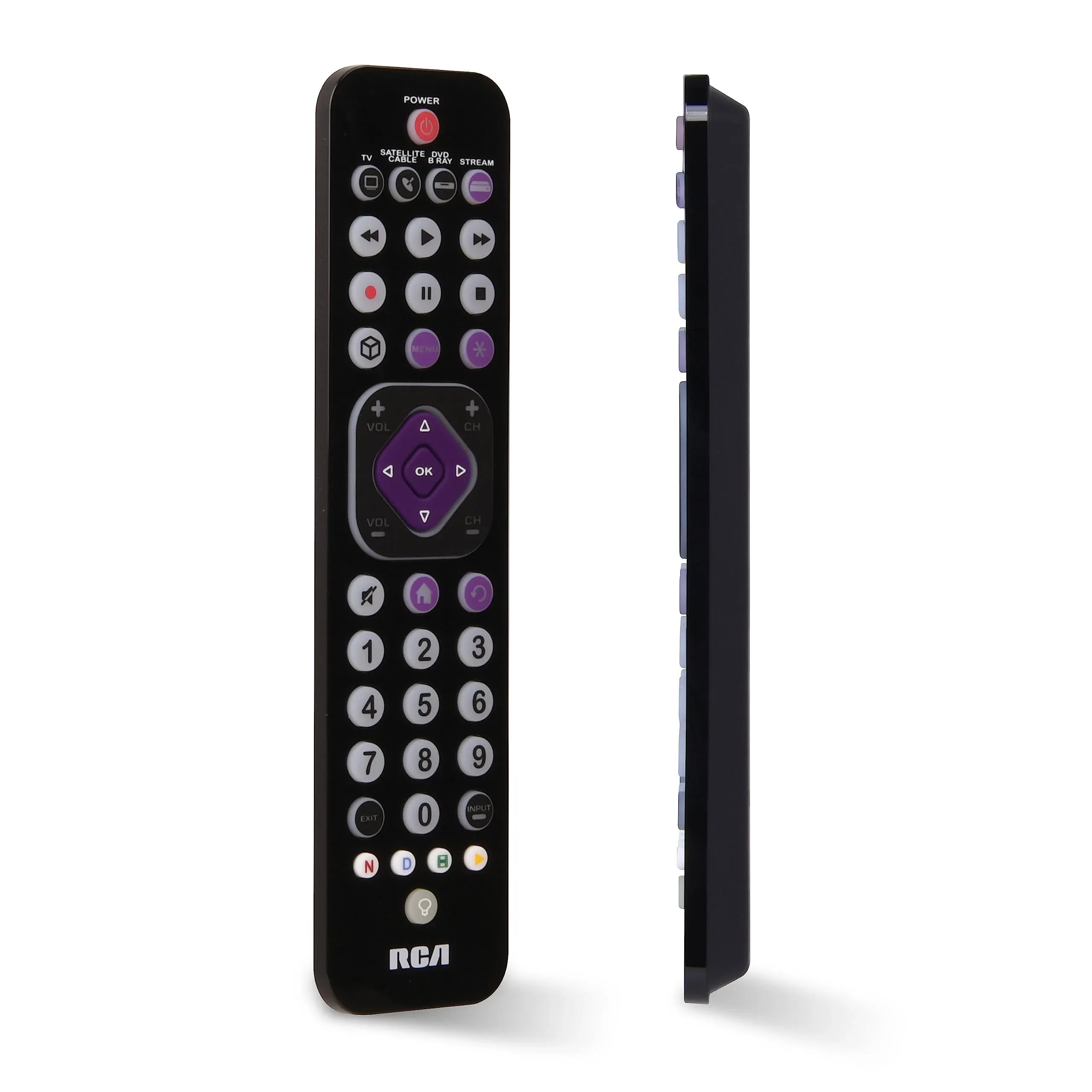 RCA Universal Remote Control Rechargeable - Black