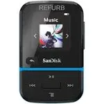 SanDisk 16GB Clip Sport Go MP3 Player, Blue - SDMX30-016G-G46B