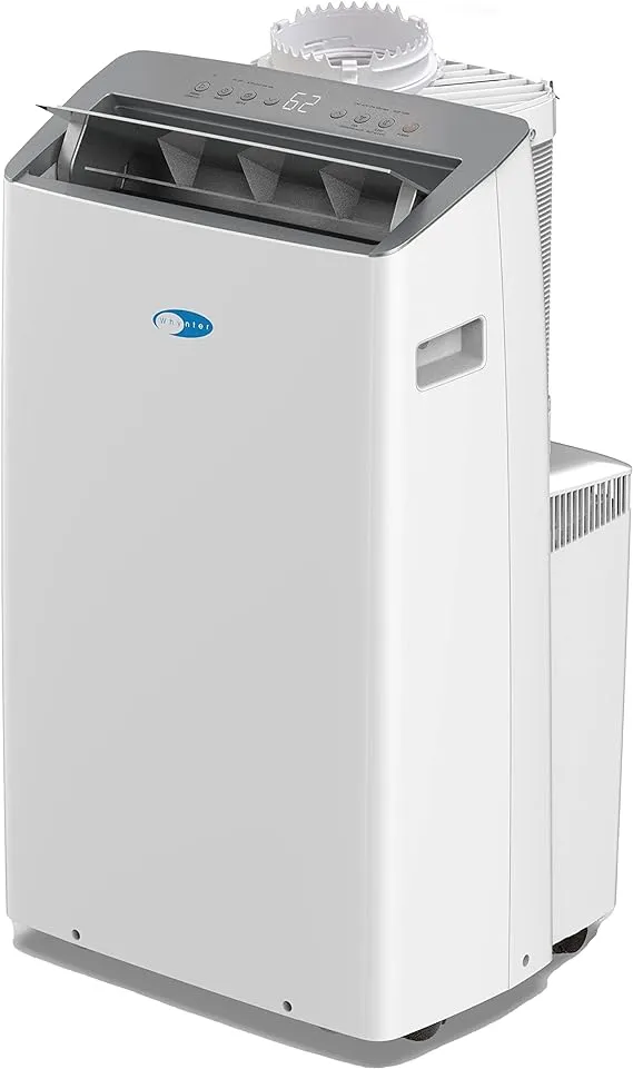 Whynter NEX Inverter Portable Air Conditioner & Portable Heater with Dual Hoses, Dehumidifier, Cooling Fan & Smart Wi-Fi for 600 Sq Ft Rooms, ARC-1230WNH, White