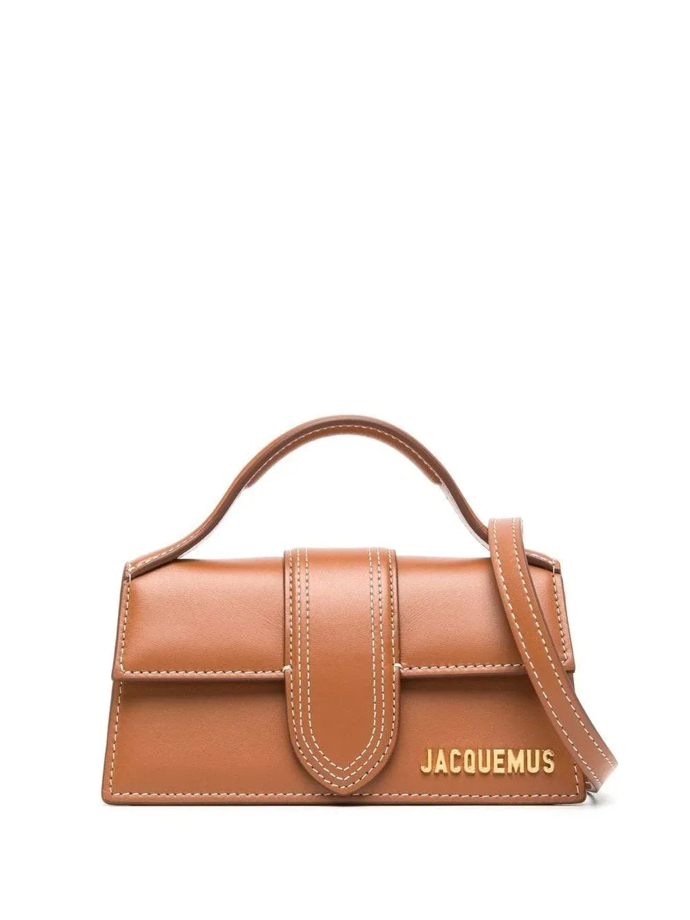 JACQUEMUS Le Bambino Leather Handbag with Removable Shoulder Strap