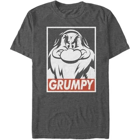 Disney Men's Snow White and Seven Dwarfs Grumpy Graphic T-Shirt