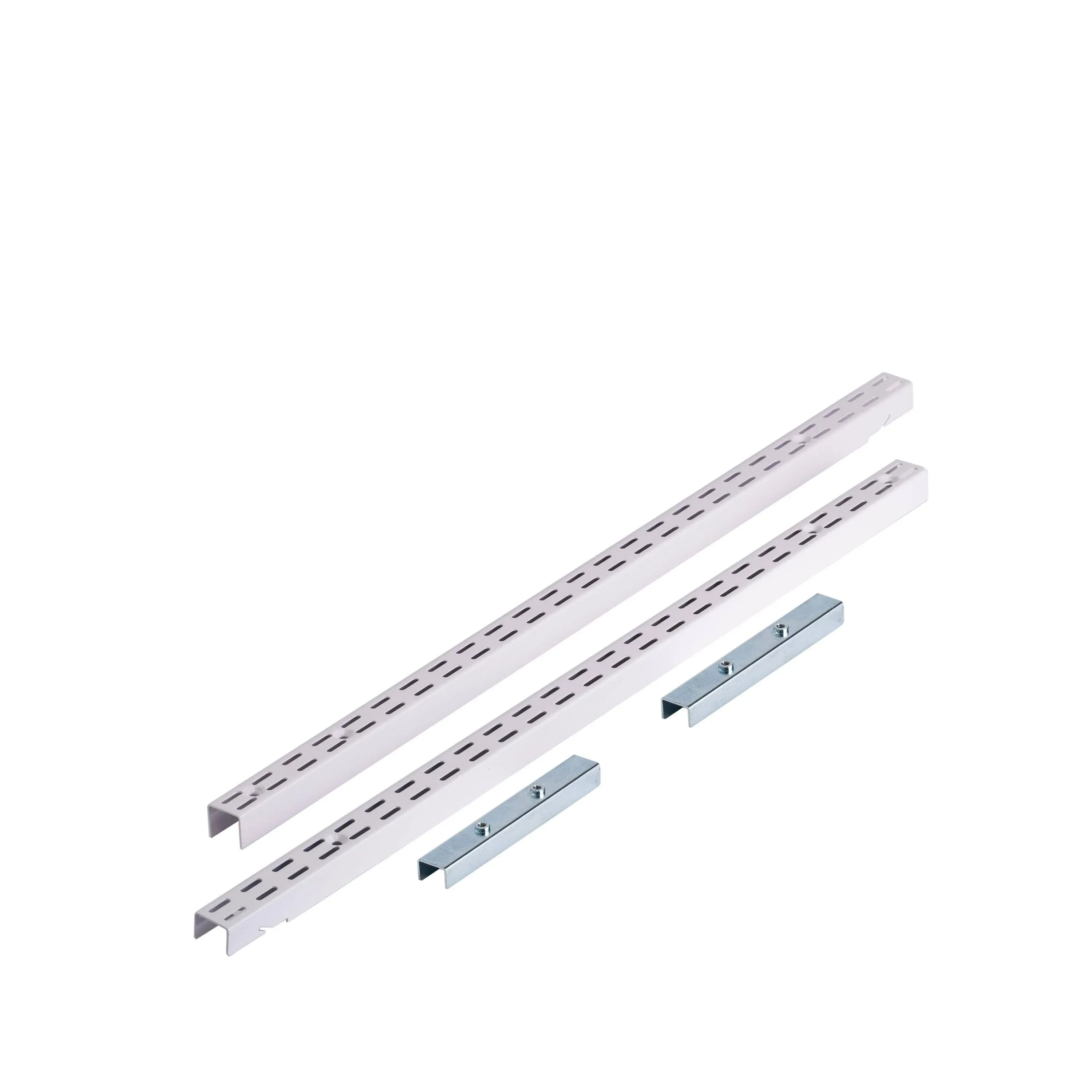 Triton Products 63 in. L White Epoxy Coated Steel Vertical Hang Rail & Mounting Hardware