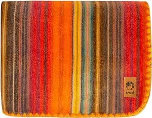 Alpaca Wool Blanket - Throw Size Bed Blanket - Alpaca Throw Blanket - Best Gift & Warm Blanket, Lightweight, Couch Blanket or Camp - Outdoor Blanket - 64 x 45 Inches (Orange)