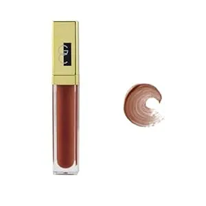 Gerard Cosmetics Color Your Smile Lip Gloss Cocoa Bean | Super Pigmented Brown Lip Gloss with LED Light and Mirror | Shiny Finish | Hydrating Brown Lipstick | Cruelty Free and Made in USA