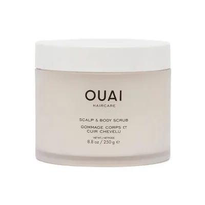 OUAI Scalp & Body Scrub - Deep-Cleansing Scrub for Hair & Skin - Removes Build-Up, Exfoliates & Moisturizes with Sugar & Coconut Oil - Free of Parabens, Sulfates & Phthalates - 8.8 fl oz 