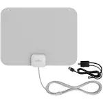 Mohu Leaf Amplified Indoor HDTV Antenna (Grey) with 12ft. Coaxial Cable