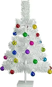 Est. Lee Display L D 24" Classic White Tinsel Christmas Tree