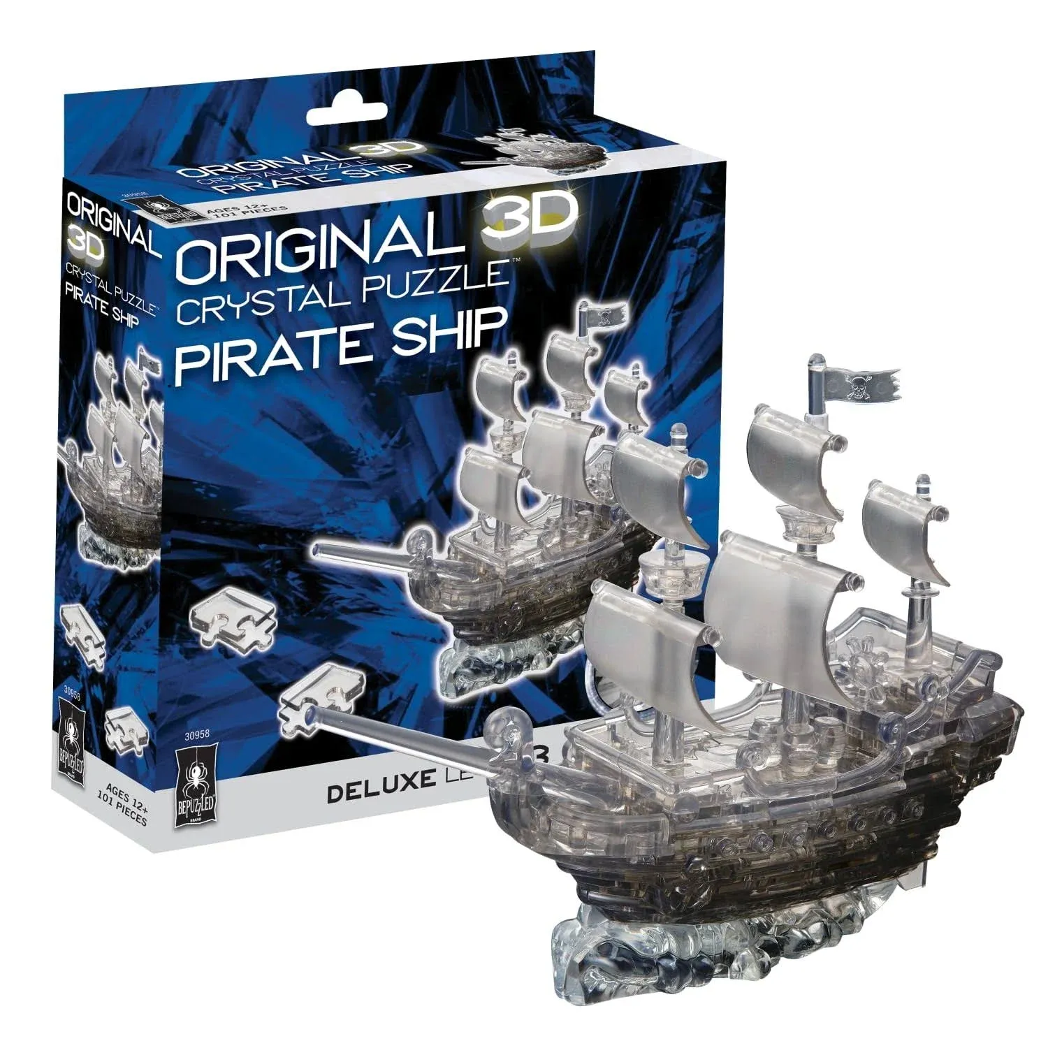 3D Crystal Puzzle, Black Pirate Ship