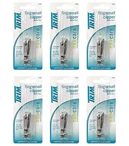 Trim Nailcare Fingernail Steel Clipper with File, Item Number 12500 (Pack of 6)