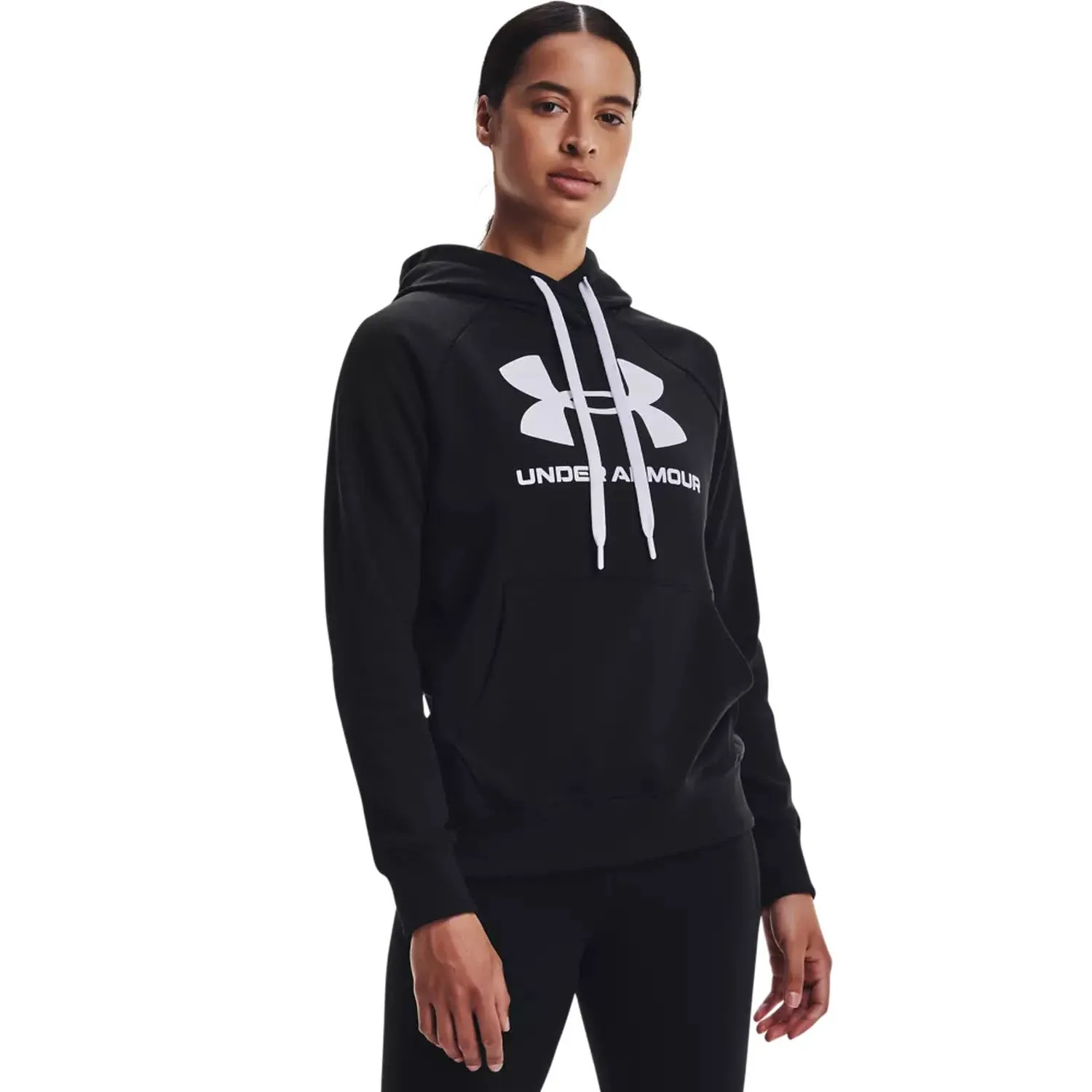 Under Armour Women's Rival Fleece Logo Hoodie - Black - S