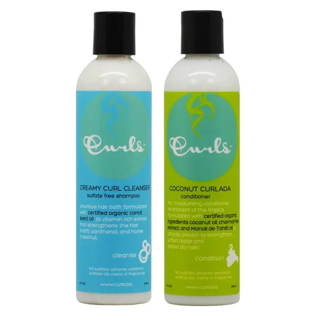 Curls Creamy Curl Cleanser & Coconut Curlada Conditioner & Goddess Curls + Lavish Curls Moisturizer Set