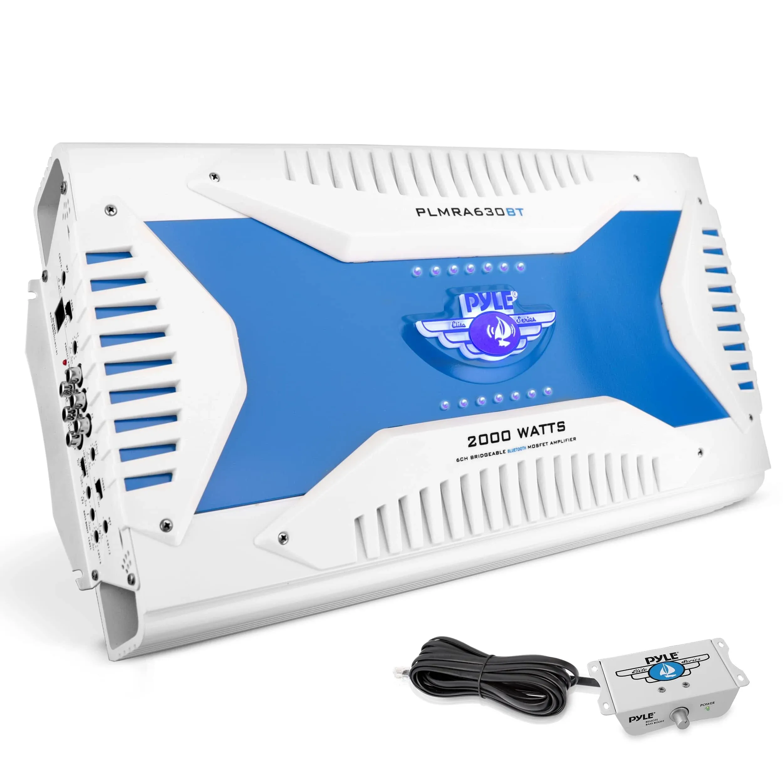 Pyle PLMRA630BT - Elite Series Waterproof Bluetooth Amplifier, Bridgeable 2000 Watt 6-Channel Amp