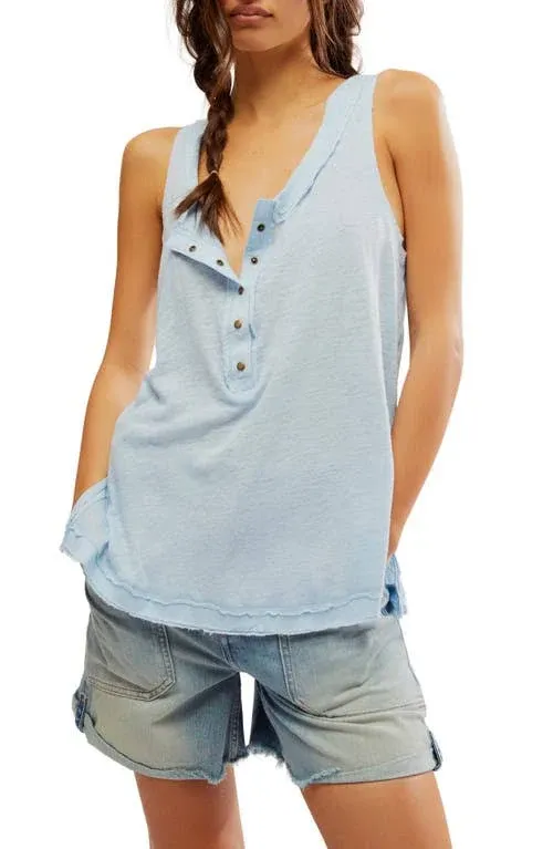 FREE PEOPLE Love Language solid tank-Dewshine