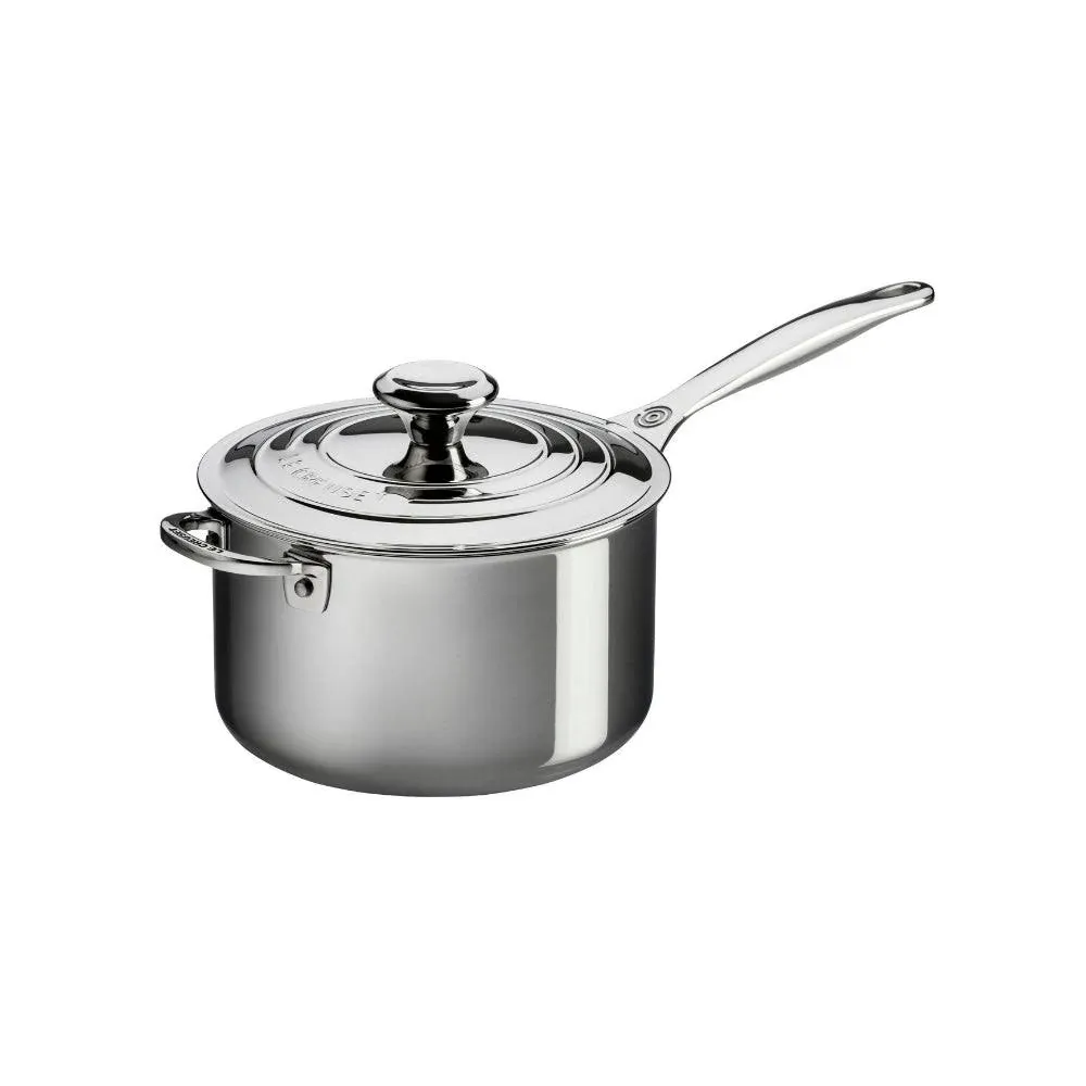 Le Creuset Signature Stainless Steel Saucepan with Lid