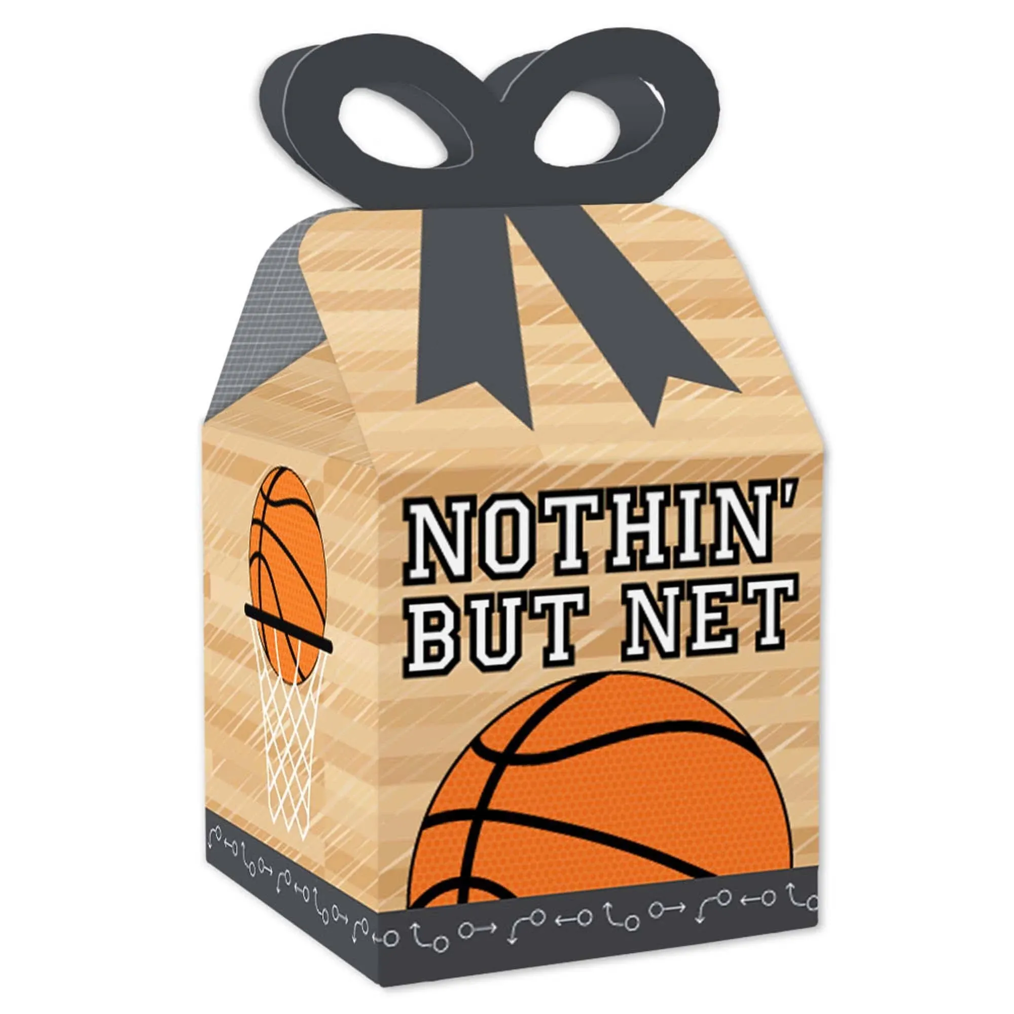 Nothin But Net - Basketball - Square Favor Gift Boxes - Baby Shower or Birthday ...