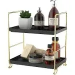 FSyueyun 2-Tier Bathroom Countertop Organizer, Tool-Less Installation Premium Plastics Makeup Shelf Organizer Perfume Skincare for Dresser Vanity