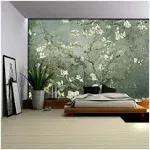 wall26 - Teal Almond Blossom by Vincent Van Gogh - Wall Mural, Removable Sticker, Home Decor - 66x96 inches