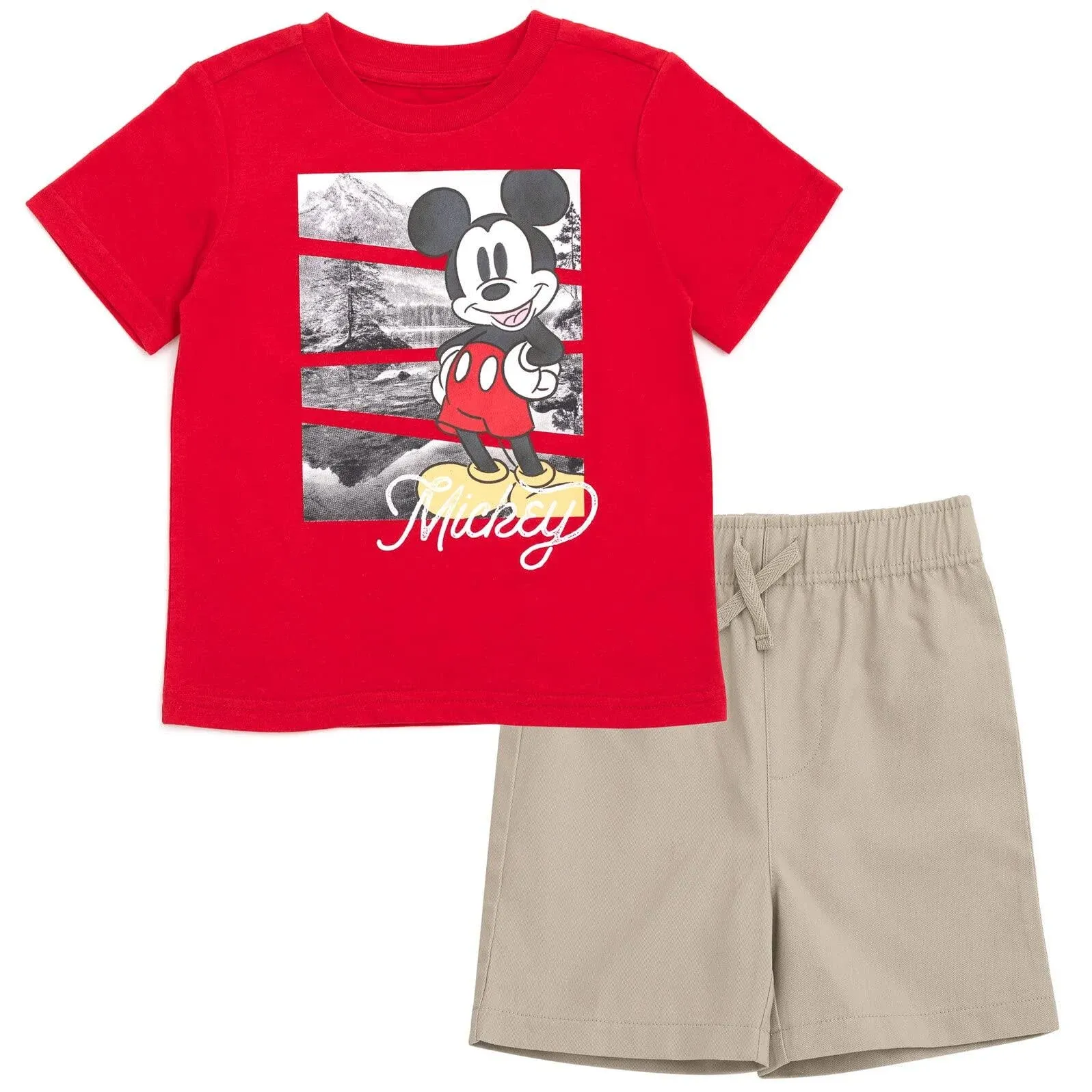 Disney Mickey Mouse T-Shirt and Shorts Outfit Set Toddler to Big Kid