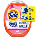 Tide PODS con detergente líquido Downy Pacs April Fresh 57 unidades