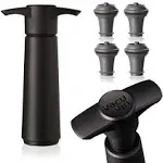 Wine Saver Pump Black with Vacuum Wine Stopper - Keep Your Wine Fresh for up ...